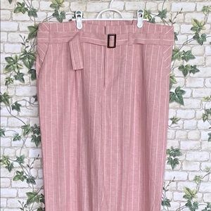 😎SALE😎 Linen pants, pink and white